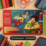 مداد  رنگی3+36 رنگ جعبه فلز آریا