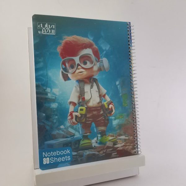 دفتر طلقی ۸۰ برگ خطی | کاغذ ۷۰ گرم + جلد فانتزی 📒